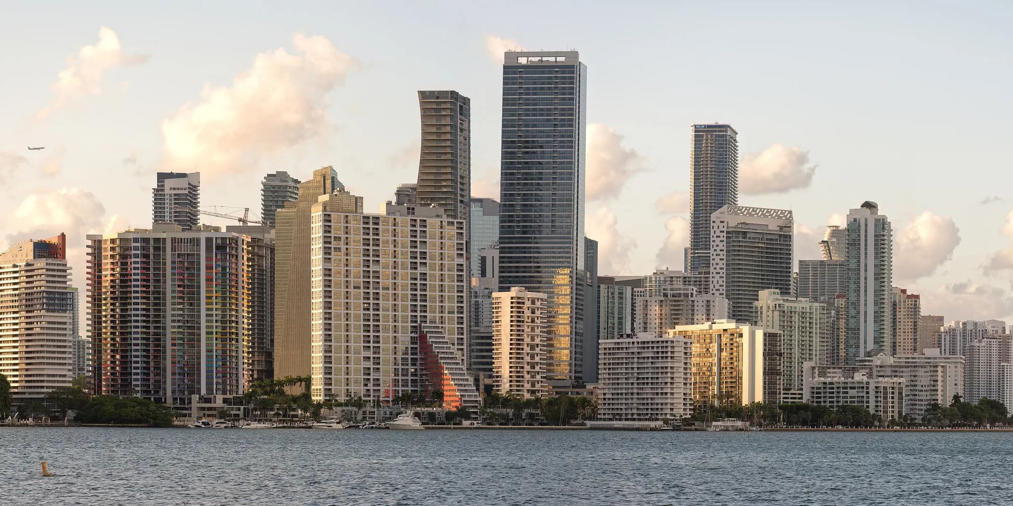 Miami skyline across Biscayne Bay