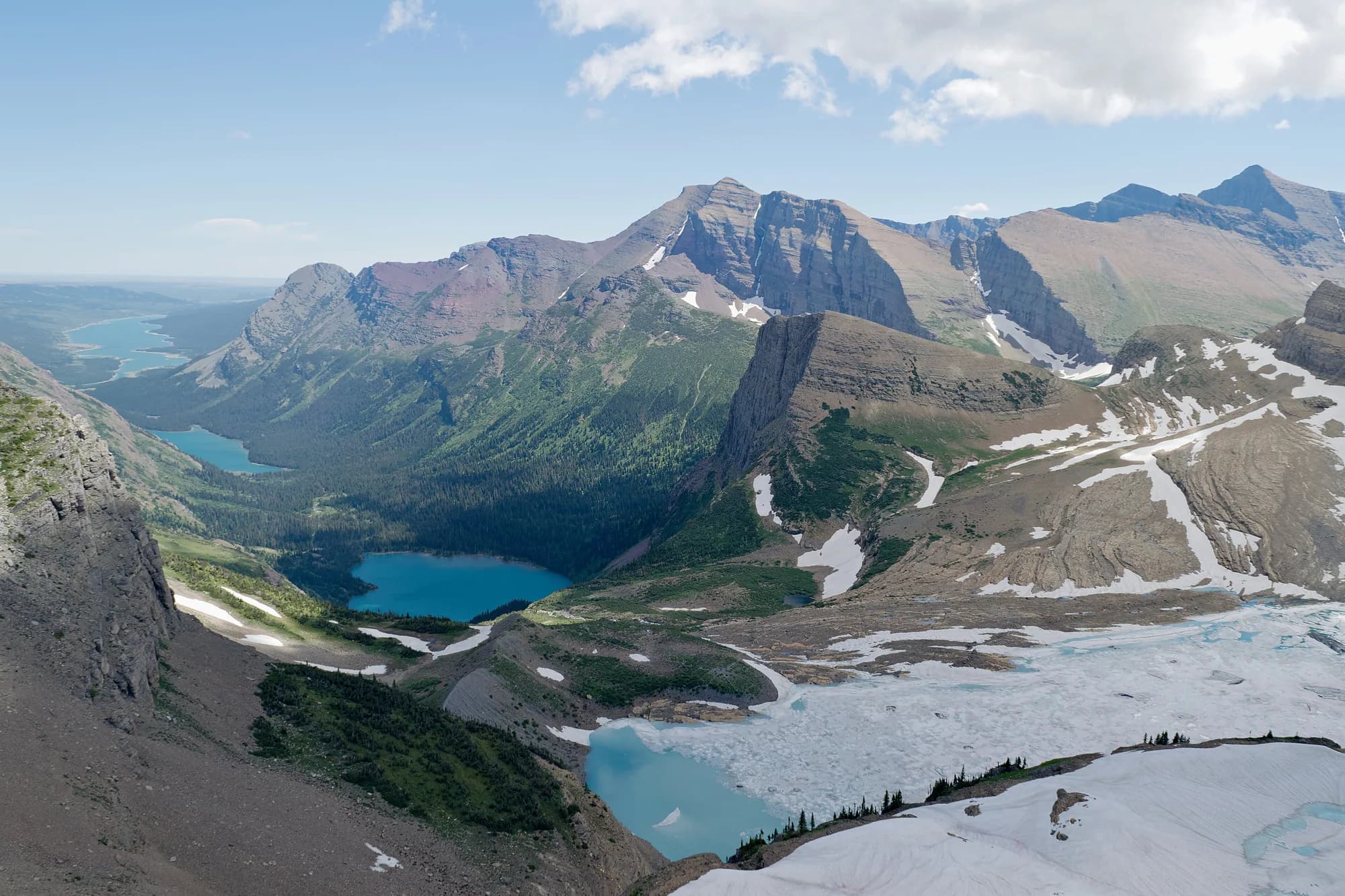 Grinnell Glacier overlook in Glacier National Park, Montana
